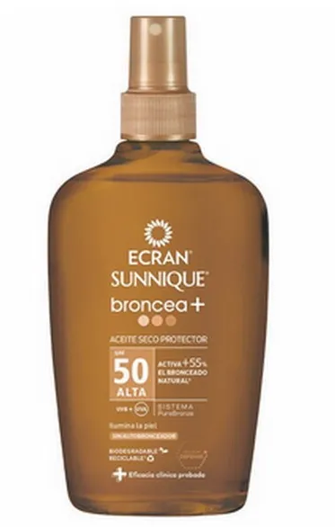 Ecran - Sun Bronzer + Protective Dry Oil Spray SPF50 - 200 ml